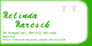 melinda marcsik business card